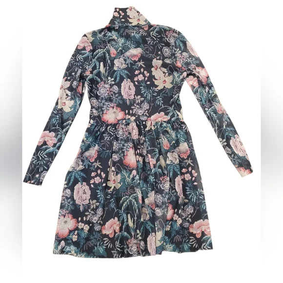 Rebecca Taylor La Vie Faded Garden Mesh Long Sleeve Dress Large - Picture 9 of 16